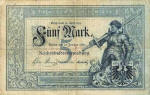 5 Markseddel fra 1882